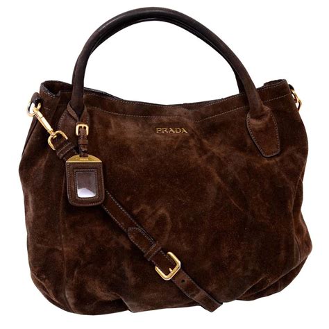 brown prada bag with lock and key|Cocoa Brown Suede Hand Bag .